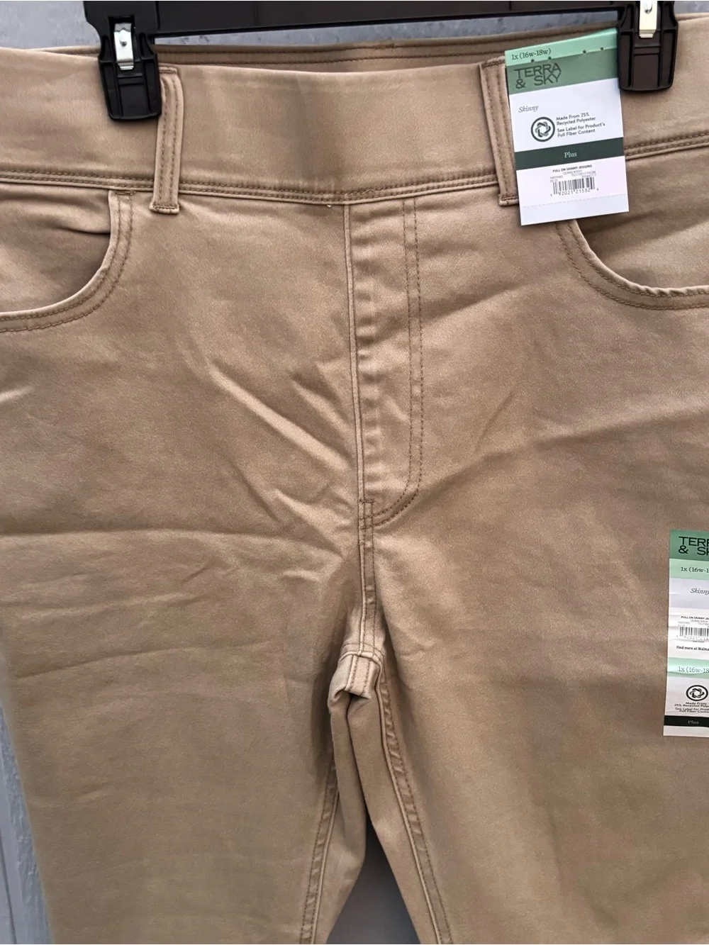 Terra & Sky Khaki Skinny Stretch Pull on Jeans